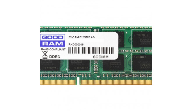 GOODRAM GR1600S3V64L11/8G GOODRAM DDR3 8GB 1600MHz CL11 SODIMM 1.35V