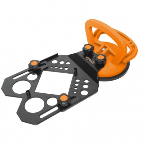 EDMA puurimisabinõu iminapaga – tsentreerimisavad 4–35 mm, ergonoomiline käepide, veejahutuse ühendu