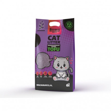 Bubu Pets lavendli lõhnaga tofu kassiliiv 2,5 kg / 6L