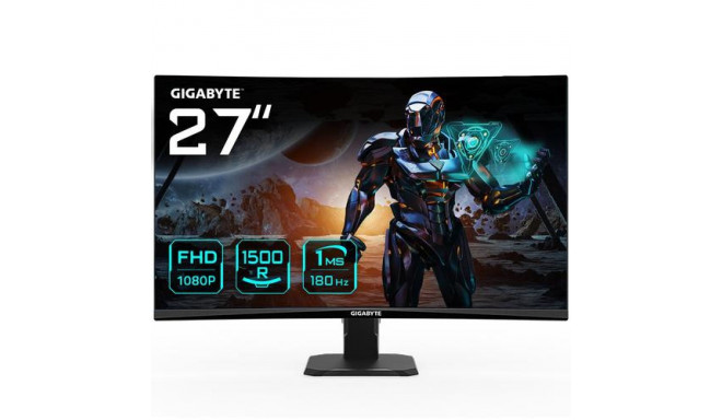 GIGABYTE GS27FC 27&quot; FHD Curved Gaming Monitor - 1920 x 1080, 1500R, 180Hz, 1 ms, 250 cd/m²,