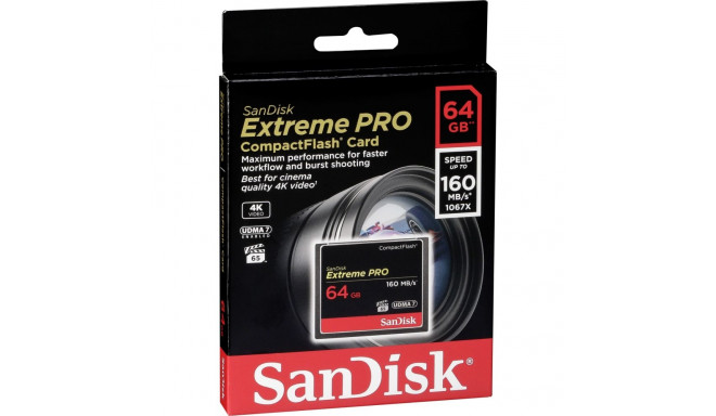 SanDisk 64 GB Extreme Pro Compact Flash (CF) mälukaart