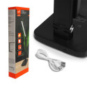 LED desk Lamp 10W, 3000/4500/6000K, induction charging, touch control, dimmer, black, LTC