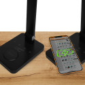 LED desk Lamp 10W, 3000/4500/6000K, induction charging, touch control, dimmer, black, LTC