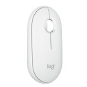 Logitech Pebble 2 M350s Wireless Mouse, RF Wireless + Bluetooth, 4000 DPI, Tonal White