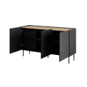 3D2SZ ONDA chest of drawers 150x45x85 black 3D2SZ ONDA chest of drawers 150x45x85 black