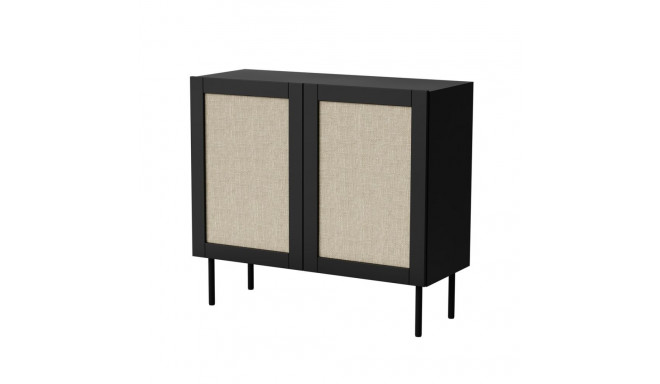 JUTA 2D chest of drawers 100x39.5x90 black + linol calabria