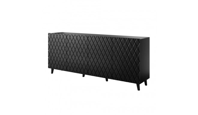 ASTI chest of drawers 200x42x82 black matt