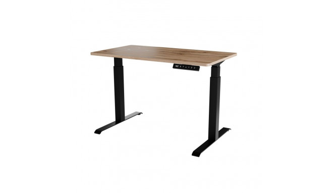 Desk with electric height adjustment MOON 121x67x72-120 black/tan