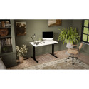 Desk with electric height adjustment MOON 121x67x72-120 Black/White