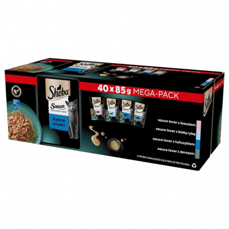 SHEBA Sauce Collection kalamaitseline märg kassitoit 40x85 g