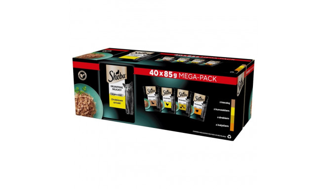 SHEBA Delicacy linnulihamaitseline želees märg kassitoit 40x85 g
