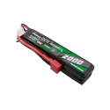 Gens Ace 25C 2000mAh 2S2P 7.4V Saddle Airsoft Gun Lipo Battery with Mini Deans(T) Plug