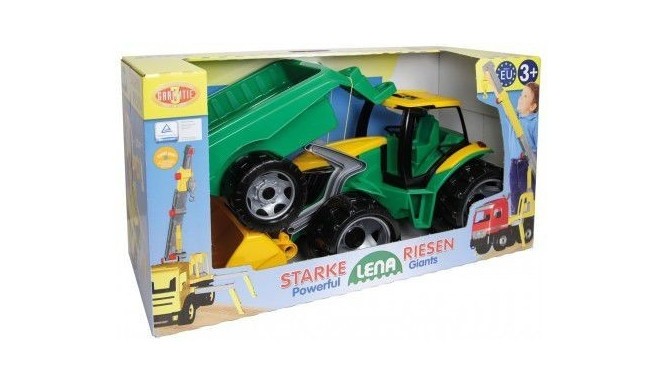 Tractor with bucket and trailer 90 cm