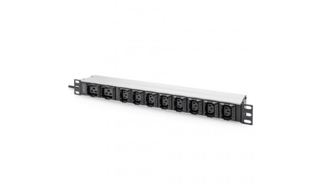 Digitus Socket Strip with Aluminum Profile, 10-way, 2 m cable IEC C20 plug