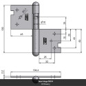 DOOR HINGE C2 100 ZINC RIGHT 9250