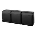 SOCKET HERMES 3PL BLACK IP44 0326-09