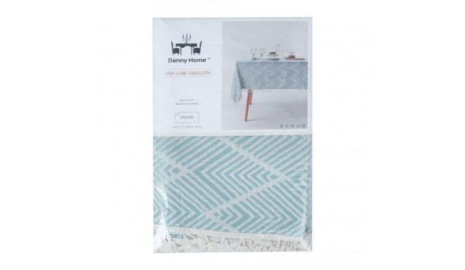 Tablecloth EASY CARE 140x180cm, blue with tassel
