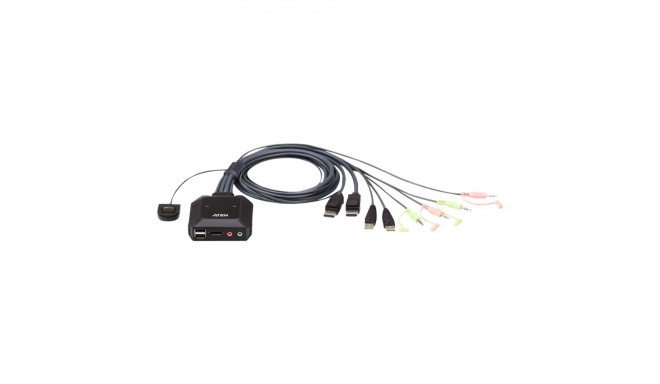 Aten | USB DisplayPort Cable with Remote Port Selector | CS22DP | 2-Port KVM Switch