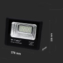 V-TAC 20W Black IP65 Solar LED Projector, Remote Control, Timer VT-60W 4000K 1650lm