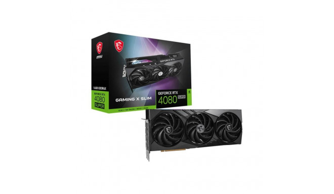 MSI GAMING GeForce RTX 4080 SUPER 16G X SLIM NVIDIA 16 GB GDDR6X 