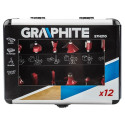 Carbide cutters, 8 mm shank, set of 12 pcs.