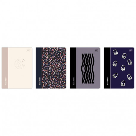 Kaustik A5 60 lehte, 70g, 5x5ruut, NOTEBQ assortii, Interdruk