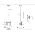 Multibrackets MB-5477 TV ceiling bracket for 2 TVs up to 65" / 50kg