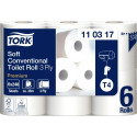 Бумага туалетная 3-х слойная TORK Soft T4 белоснежная (110317) 6 рулонов