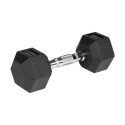 Hantle żeliwne gumowane HEX 2x5kg , REBEL ACTIVE