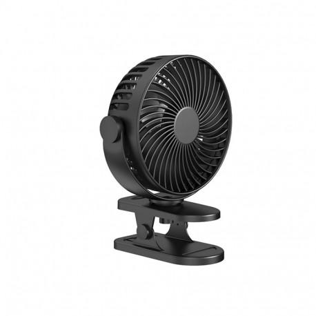 44-505# laua ventilaator klambriga 15cm usb+akuga must