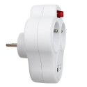 Gniazdko prądowe Maclean, rozgałęźnik z 2 gniazdami i USB A/C 2.4A, typu E, 2x16A, MCE336 E Gniazdko prądowe Maclean, rozgałęźnik z 2 gniazdami i USB A/C 2.4A, typu E, 2x16A, MCE336 E