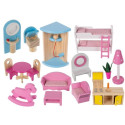 Domek drewniany dla lalek - willa D11252