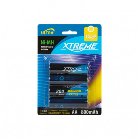 82-606# aku R6 Ni-MH AA 800mAh Xtreme päikeselampide jaoks 4tk