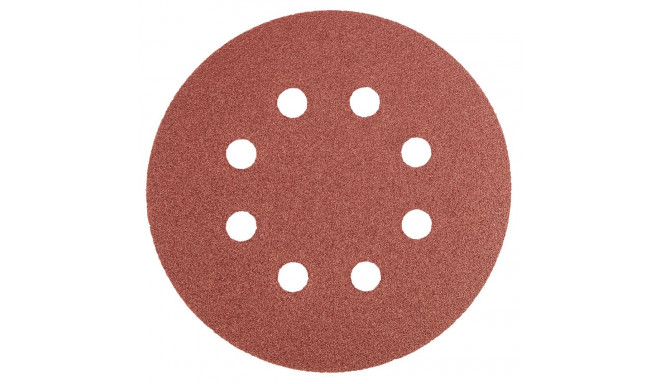 Krążki ścierne 125 mm, K120, 5 szt., z 8 otworami (5 tk.)