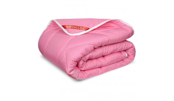 Kołdra całoroczna, mikrofibra różowa pikowana niciowo 140 x 200 cm