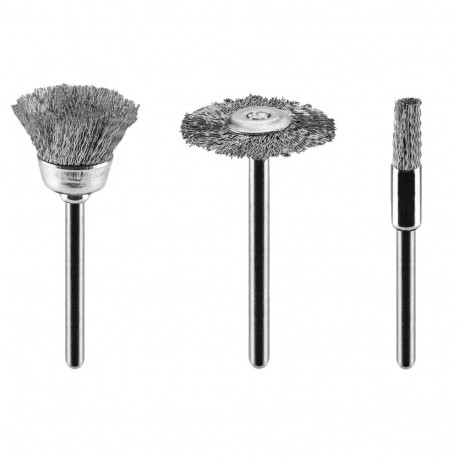 Terasest harjad, pintsel, tass, taldrik, komplekt 3 tk