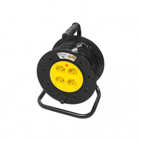 98-701# võrgupikendus pr-61 4-pesaga maandusega 50m pvc trummel 3x2,5mm