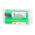 85-598# Akumulator 18650 li-ion 2szt 2600mah blaszki 3,6v sony/murata + box (2 tk.)