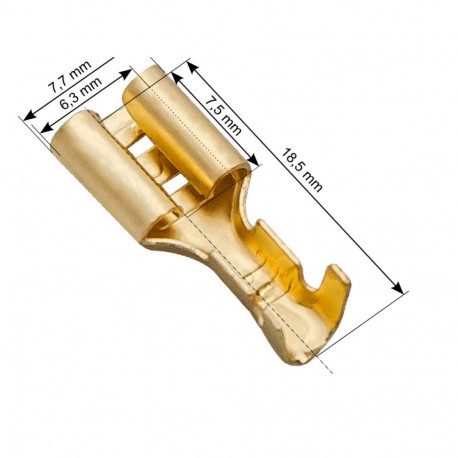 43-110# isoleerimata lame emane konektor 6,3 100 tk
