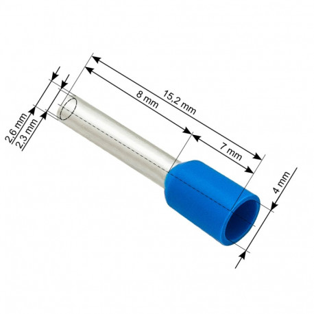 43-076# isoleeritud otsik 2,5/8 sinine 100 tk