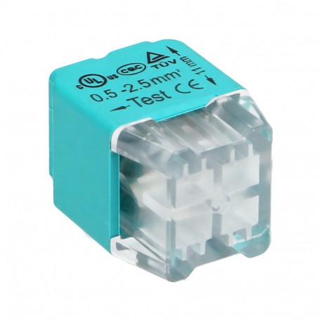Vajutatav 4-juhtmeline ühendusklemm juhtmele 0,75-2,5mm IEC 300V/24A blisterpakendis 10 tk.
