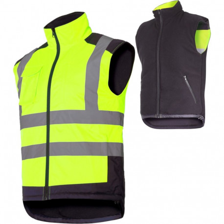 Kahepoolne hoiatusvest, kollane, "2XL", CE.