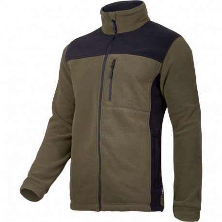 Fliispluus, khaki-must, "s", ce