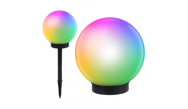 Solaarne vabaltseisev aiavalgusti GreenBlue, kuul, 15x15x48cm, värviline LED RGB, GB122