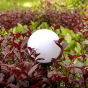 Solarna lampa wolnostojąca ogrodowa GreenBlue, kula 20x20x53cm, bialy LED, GB123