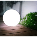 Solarna lampa wolnostojąca ogrodowa GreenBlue, kula 15x15x48cm, bialy LED, GB121