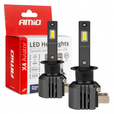 led-autopirnid seria x4 aviator h1 6500k canbus amio-03761