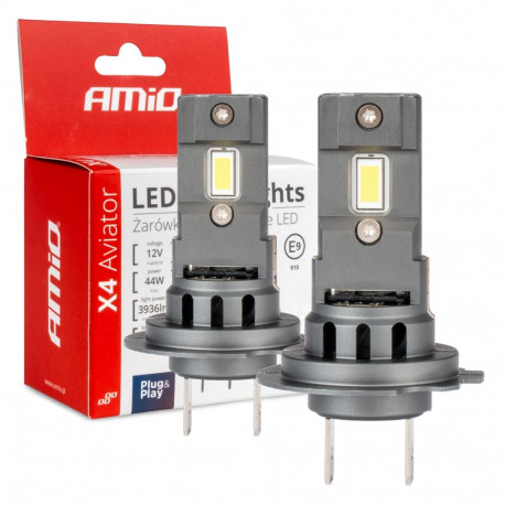 led-autolambid seria x4 aviator h7/h18 6500k canbus amio-03764