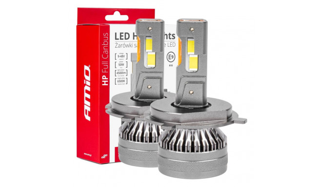 Autode LED-pirnid HP Full Canbus seeria H4/H19 12V 24V 6500K AMiO-03673