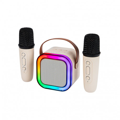 30-358# bluetooth karaoke rgb kõlar 2 mikrofoni